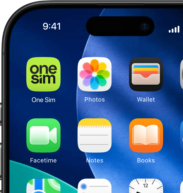 iPhone with onesim™ app